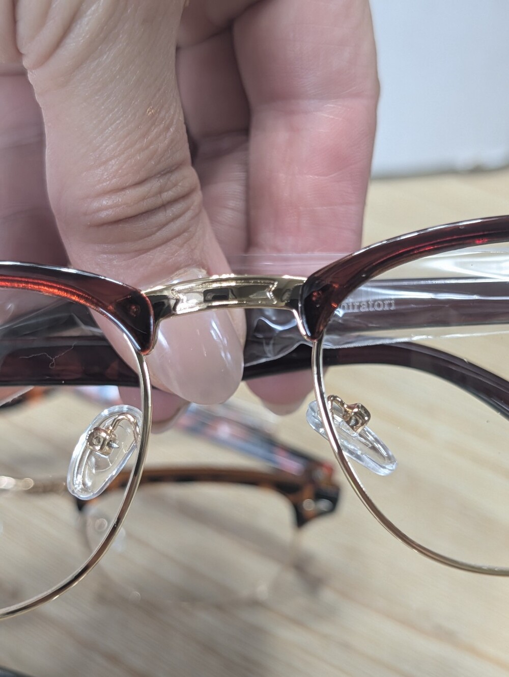 3 Prescription Free Gold Rimmed Trendy Stylish Glasses - Picture 11 of 14
